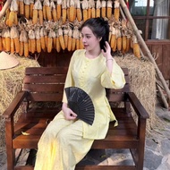 3 LONG PIECE Brocade Set - Women's Temple Wear