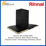 Rinnai RH-C1059-PBR Sleek &amp; Stylish Matt Black Design Plasma Filter Technology Chimney Hood