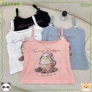 NEXTMY Sleeveless Top, Sweet Gentle Tank Top, Cute Causal Rabbit Print Graphic  Vest Women