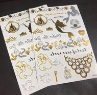 AL21 $25一張 熨金紋身貼 紋身貼紙 tattoo 紋身貼 兒童紋身貼 紋身 Ariel little mermaid 美人魚 美人魚公主 迪士尼美人魚 迪士尼公主 愛麗兒 艾莉奧 disney