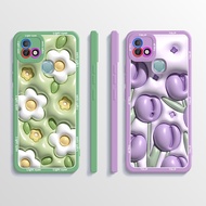 Infinix Hot 10i X659B Case Soft Silicone Square Edge Stylish Flower Phone Cases Infinix Hot 10i hot1