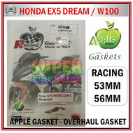 APPLE GASKET - HONDA EX5 DREAM / W100 - 53MM / 56MM RACING Overhaul Gasket Full Set
