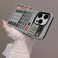 1pc Minimalist Retro Personalized Calculator Pattern Design TPU+PC 2-In-1 Thermal Transfer Shockproo