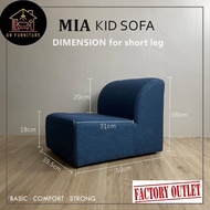 GR Furniture 1 Seater MIA Kids Sofa Short Leg Fabric Sofa Armchair Comfort Sofa