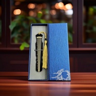 Music Bookmarks Metal Brass Guqin Customized Lettering Black Style Musical Instrument Fuxi Antique H