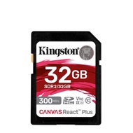Kingston SDXC Card 32GB Up to 300MB/s UHS-II V90 4K 8K Canvas React Plus SDR2/32GB Card Only Lifetim