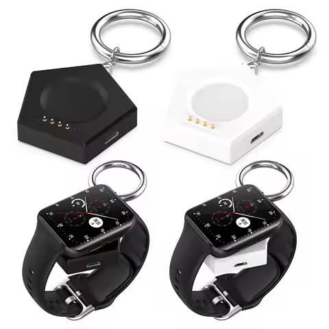 Magnetic Portable Charger Replacement Charger Dock with Keychain Type-C/Micro Port for Oneplus Watch