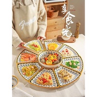 舍里創意團圓拼盤餐具家用2025新款過年菜盤子湯碗飯碗組合碗碟盤
