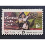 United States USA 1975 Peter Francisco Fighter Extraordinary 18c -1pc Used Stamp / Setem