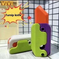 3D Mini Gravity Knife Toys Funny Finger Toys Decompression Toy Gravity Knife Carrot Knife Prank Toy 