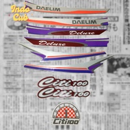 Daelim Citi 100 Import Motorcycle Body Stripping Sticker