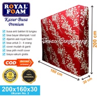 [200 x 160 x 30] Kasur Busa Royal Foam Ukuran Queen Size No 2 Tebal 30 cm Garansi 5 Tahun / Kasur Bu