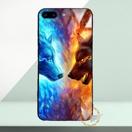 Tempered Glass Case iPhone 7 Plus, iPhone 8 Plus Wolf Shape
