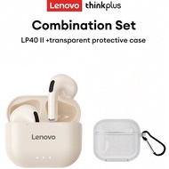 Bộ tai nghe Bluetooth Lenovo LP40 II trong suốt, Tai nghe nhét tai thể thao có âm trầm'sâu, Gọi điện