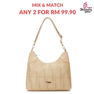 [ANY 2 AT RM99.90] Strawberry Queen Women Phoenix Handbag Shoulder Bag (Rattan BW, Beige)