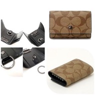 ⛔️截單日：訂貨時間預計15-20日工作天  ❤️‍🔥🇨🇦加拿大直送 COACH 啡色防刮PVC皮革鑰匙包