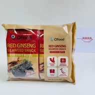 O'food RED GINSENG SEAWEED SNACK Korean Instant GINSENG SEAWEED SNACK 8g (4g / Bag)