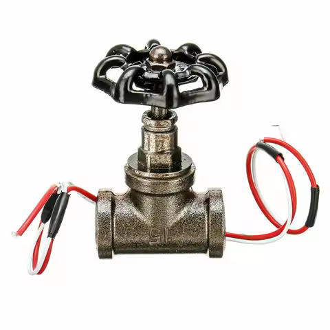 1/2 Inch Stop Valve Light Switch with Wire for Vintage Steampunk Pipe Table Lamp Loft Style Iron Val