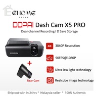 DDPAI X5 Pro Dash Cam 4K UHD Dual Cam Recorder WiFi DVR