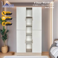 mesra-wardrobe 4door /4X6 wardrobe / high class wardrobe / wardrobe murah / ready stock / fast shipp