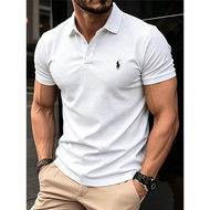 Men Polo Shirt for Men Clothing Business Casual Style Polo shirt Minimalist Clothing Tops Oversized 