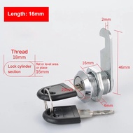 File Cabinet Lock Lockset Metal Drawer Lock Hardware Tools Cabinet Door Lock Locker Lock Dormitory Lock#1*Lock2*Keys