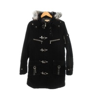 Coat Duffle black Velour Direct from Japan Secondhand