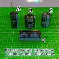 Electrolytic capacitor 100uF/110uF 400V/450V