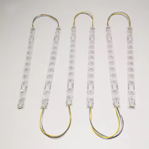 (6pcs/pack)Dual colors LED bar lights rigid LED strip with lens,9Wx2 310x18MM 2835-2B3Cx2 6D+6D,12Wx