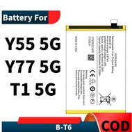 Battery Bateri for VIVO Y55 5G Y77 5G T1 5G Model: B-T6