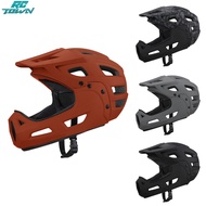 RCTOWN,2023!!Discovery Full Face Helmet With Detachable Chain Guard Visor Half Face Helmet 18 Air Vents For Dirt Bike M/L(54-61CM)