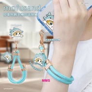 台灣直送 Mofusand 貓福珊迪 鯊魚貓 皮革吊飾手機防丟掛繩 手機掛繩