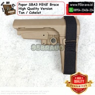 Popor SBA3 SB Tactical SBA 3 Upgrade Stabilizing Arm Pistol Brace Airsoft AEG WGB WGG PCP GBBR Sprin