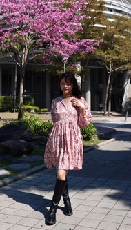 (新品上市)印度手作丨木印刻洋裝-芙蓉