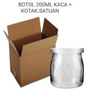 /10 PCS 200ML new 200ML PUDDING JAR BOTTLE + plastic cap wholesale/ 200ml GLASS PUDDING JAR BOTTLE 2