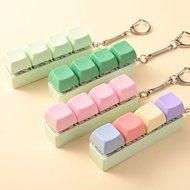 Macaron Keyboard Fidget Keychain ASMR Clicky Mechanical Switch Toy Stress Relief Pendant  Gift