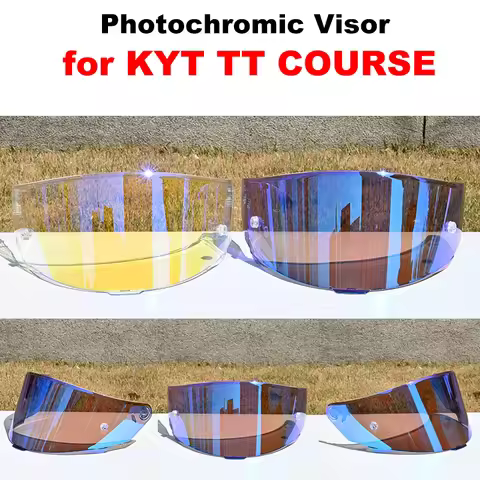 Photochromic Visor Lenses for KYT TT COURSE Motorcycle Helmet Shield Windshield Sunscreen TTC Helmet