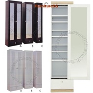 Tall Shoe Cabinet with Mirror