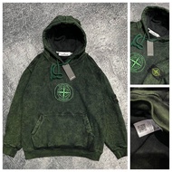 Hoodie Sandwash Stone Island/ Jaket Gren Sandwash Stone Island/ Hoodie Kasual Pull Over Stone Island