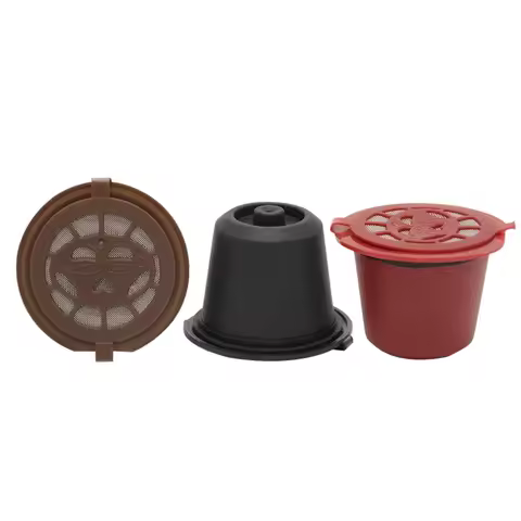 3 Pcs Refillable Reusable Espresso Capsule for Nespresso Coffee Machine Reusable Capsule Refill Empt