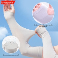 LOVESPACE Ice Silk Long Gloves Sun UV Protection Hand Protector Cover Outdoor Sunscreen Arm Half Fin