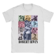 Robert Irwin's 90s Vintage T-Shirt For Men Cotton 1 Funny Round Neck Short Sleeve Size 4XL 5XL
