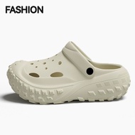 Hole Shoes Men's Summer Non-slip Wear-resistant Beach Shoes Operating Room Trampling Feeling Baotou Sandals and Slippers Men Wear Outside.