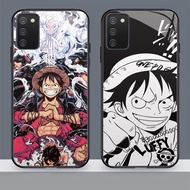 N-25 One Piece Luffy HD Glass Casing for Samsung A51 M02S A31 A71 A03S A02S Case