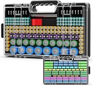 Battery Organizer Storage Holder Box Case with Tester, Ultra-Large 275+ Batteries Double-Sided Varie