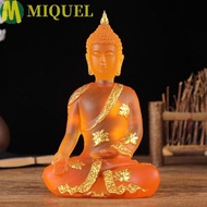 MIQUEL Resin Buddha Figurine, Buddha Ornament Sitting Buddha Statue, Creative Resin Southeast Asian Buddha Sculpture Home