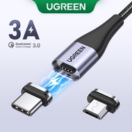 Ugreen Magnetic Type C Cable 3A Fast Micro USB Charging Data Cable for Samsung Xiaomi Magnet USB C C