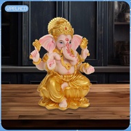 [vpelkcd] Resin Elephant Buddha Statue, Sculpture, Statue of God Elephant, Table