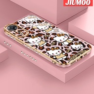 เคส JIUMOO สำหรับ OPPO A58 5G A58X 5G A78 5G F23 A1x A98 A59 F1s A78เคสการ์ตูน Hello Kitty New Square Border Surface เคสนิ่มซิลิกาเจลกันกระแทกเคสมือถือเลนส์กล้องถ่ายรูปฝาครอบป้องกัน