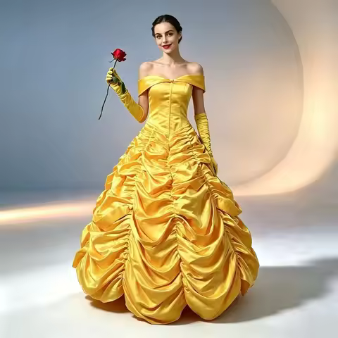 Beauty and Beast Prince Costume Halloween Princess Bell Costume Performance Princess Bell Dress